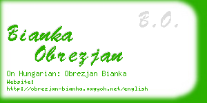 bianka obrezjan business card